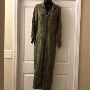 Express Green Painter-style Jumper